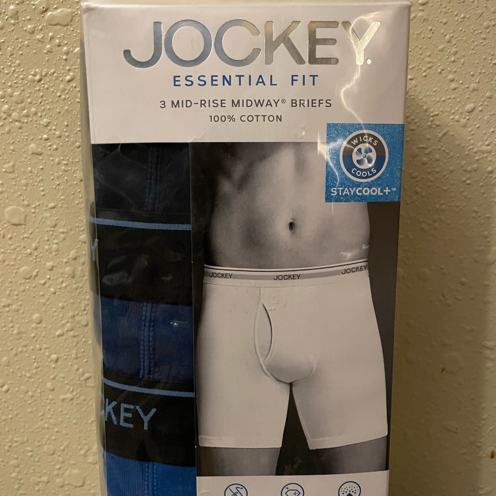 Jockey Essential Fit 3 Mid-Rise Midway Briefs
